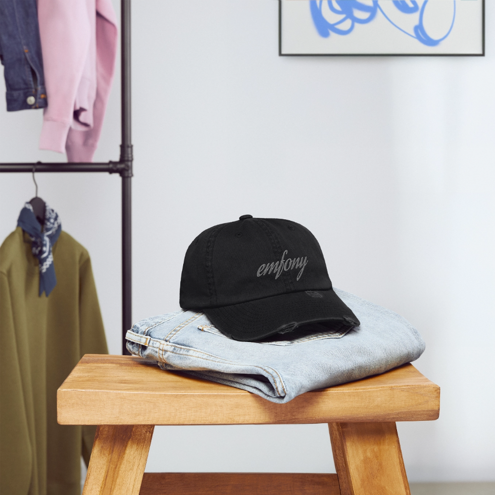 Low Profile Destroyed Cap - black